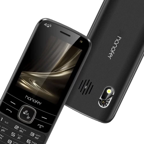 گوشی هانوفر hanofer 5300 4G نمای پشت و جلو مشکی